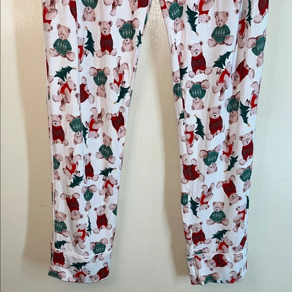 Posh Peanut NWT Holiday Bear Viscose combo Pajama Set size medium - Picture 12 of 13